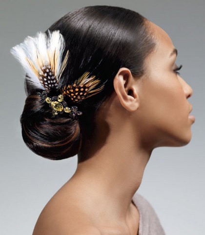 Black Wedding Hairstyles 4 images from bridescom Elegant Updo for Black 