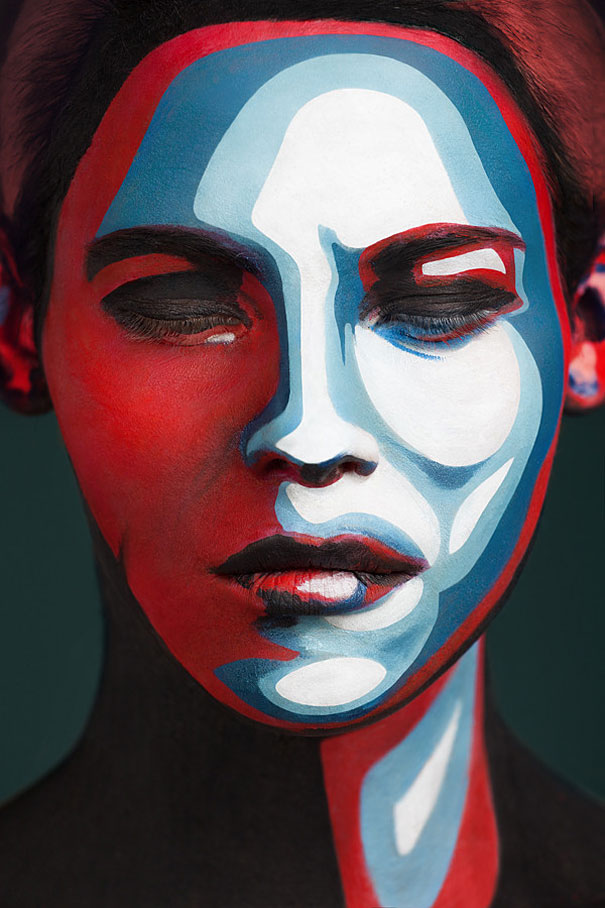 Amazing Face Paintings by Valeriya Kutsan (gallery)