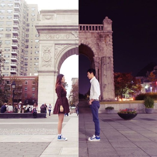 Couple In Long Distance Relationship Connects By Creating Combo Pictures (16 Pics)