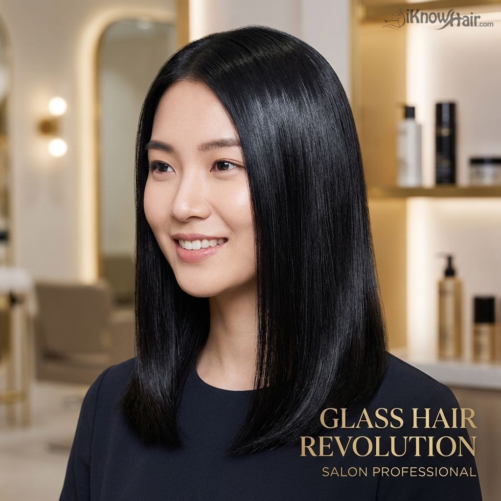 Glass hair black sleek Asian hair style 2026