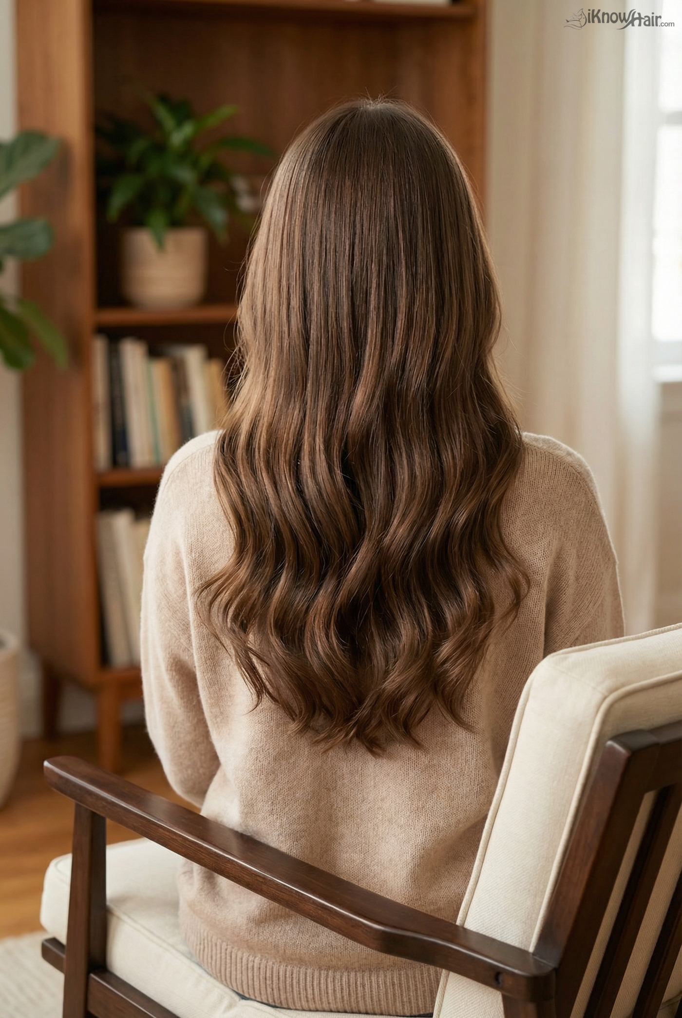 Sleek Waves with Seamless Layering - brown long straight hairstyle 2026