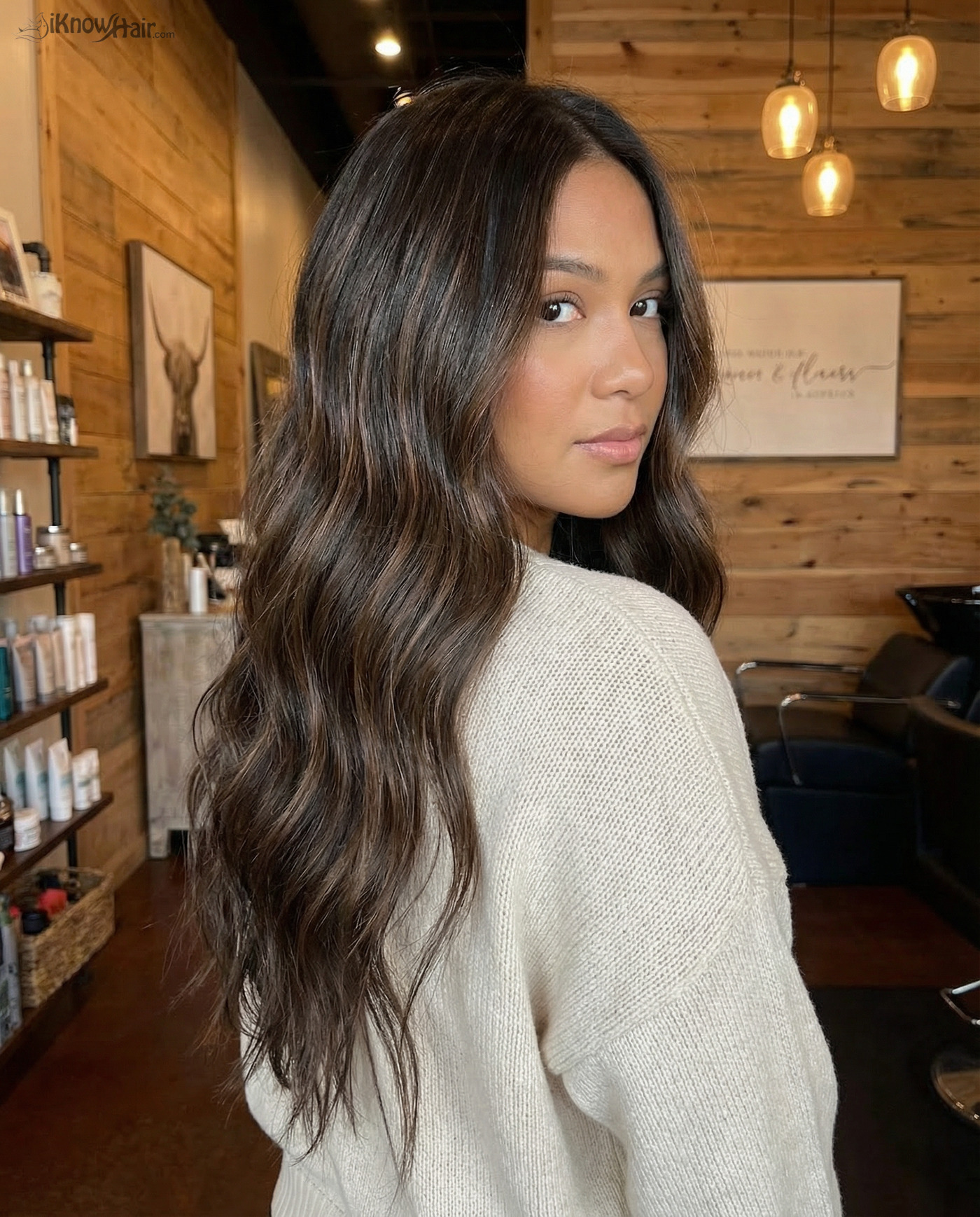 Textured Waves with Tonal Dimension - brown long straight hairstyle 2026