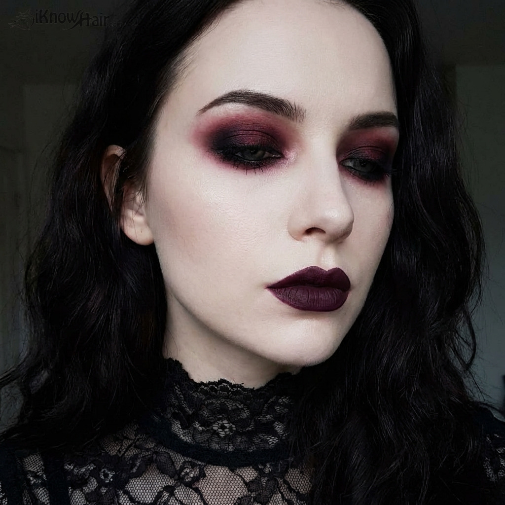 Vamp romantic smoky eye makeup look for Valentine's Day 2026