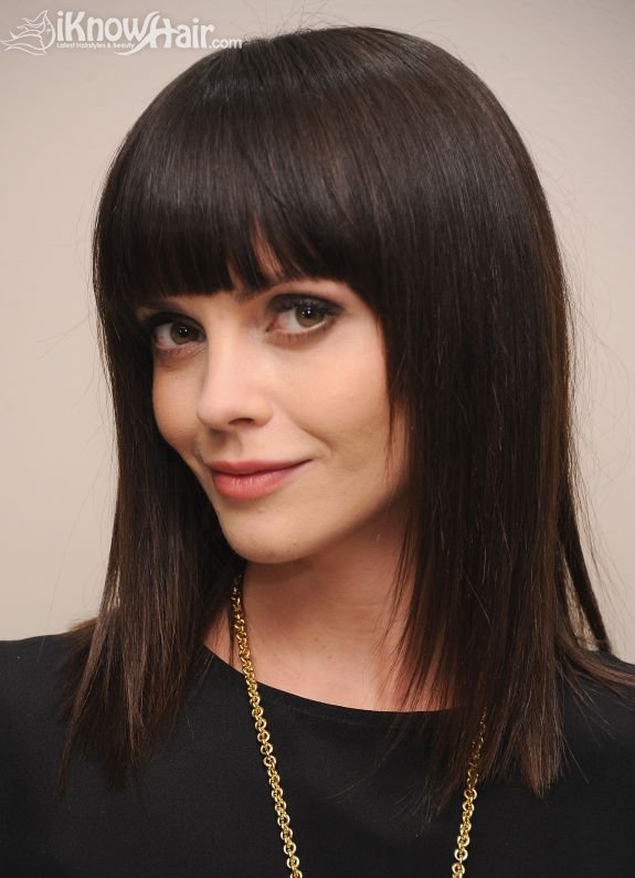 Haircuts with Bangs  2012  for Round Faces  with Bangs 